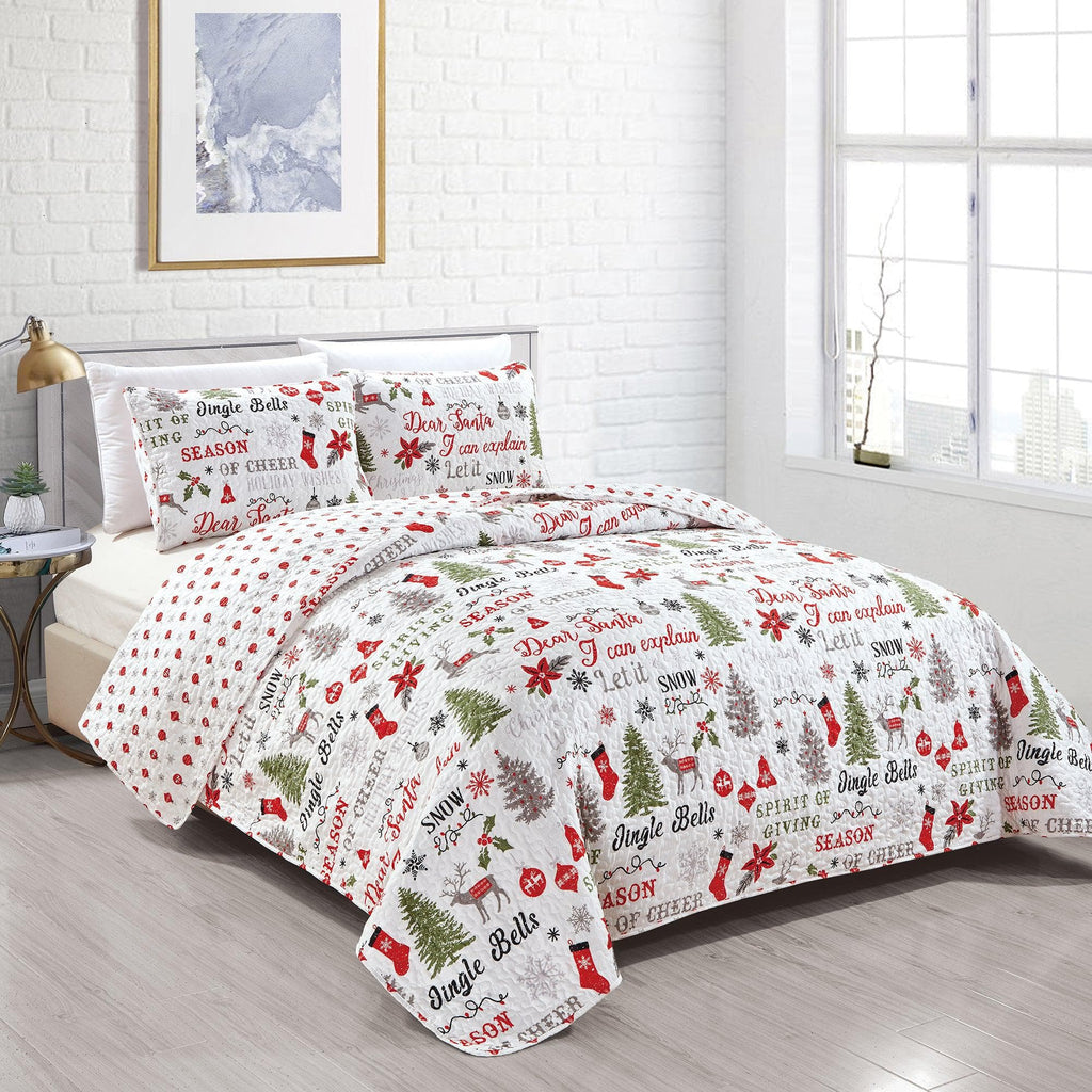 Holiday Quilt Set - Carol Collection, photo 2 of 15