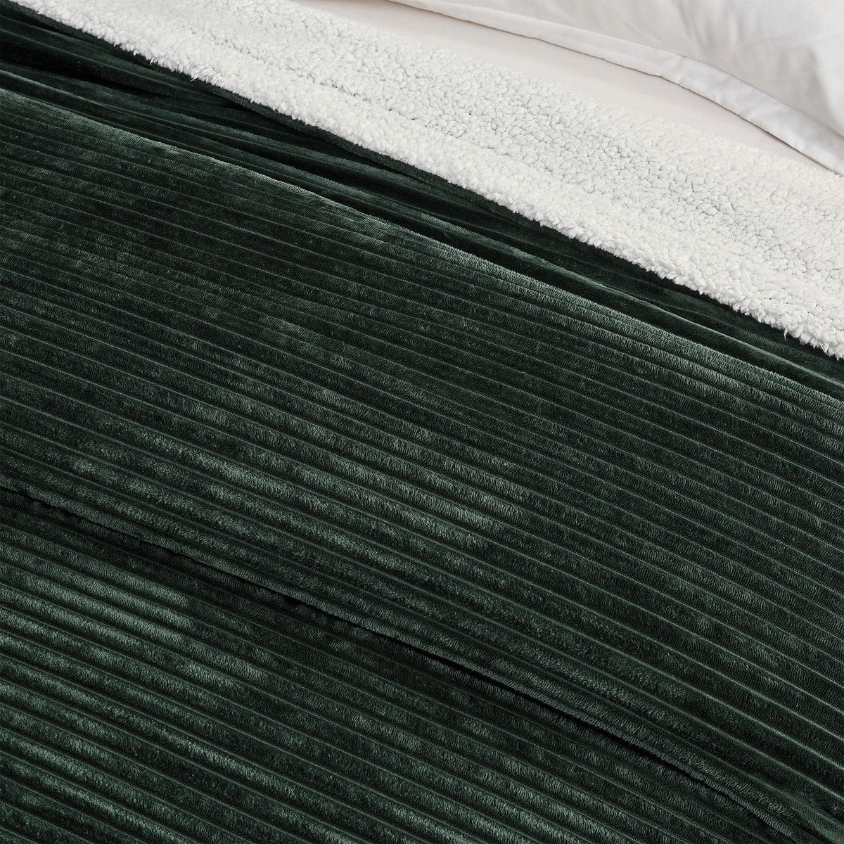 Ribbed Sherpa Throw Blanket - Corduroy Collection, photo 20 of 30