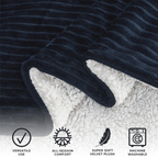 Ribbed Sherpa Throw Blanket - Corduroy Collection, photo 26 of 30