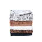 Ruched Faux Fur Throw Blanket - Alondra, photo 10 of 43