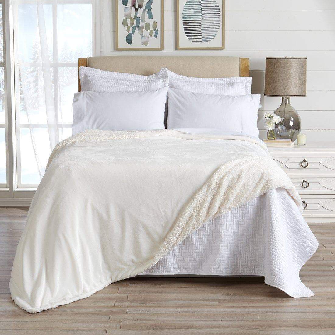 Velvet Plush Sherpa Luxury Bed Blanket - Kinsley, photo 70 of 146