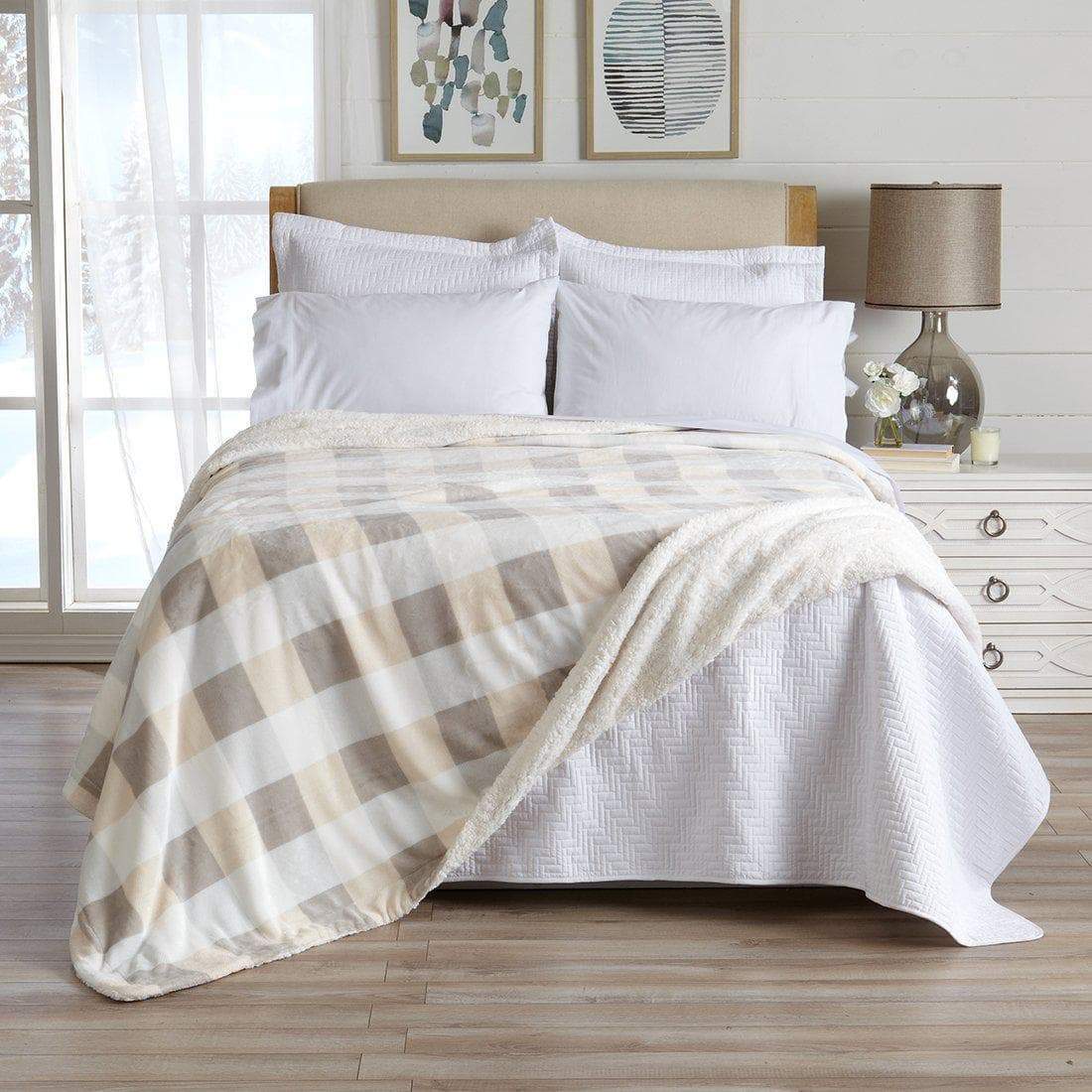 Velvet Plush Sherpa Luxury Bed Blanket - Kinsley, photo 77 of 146