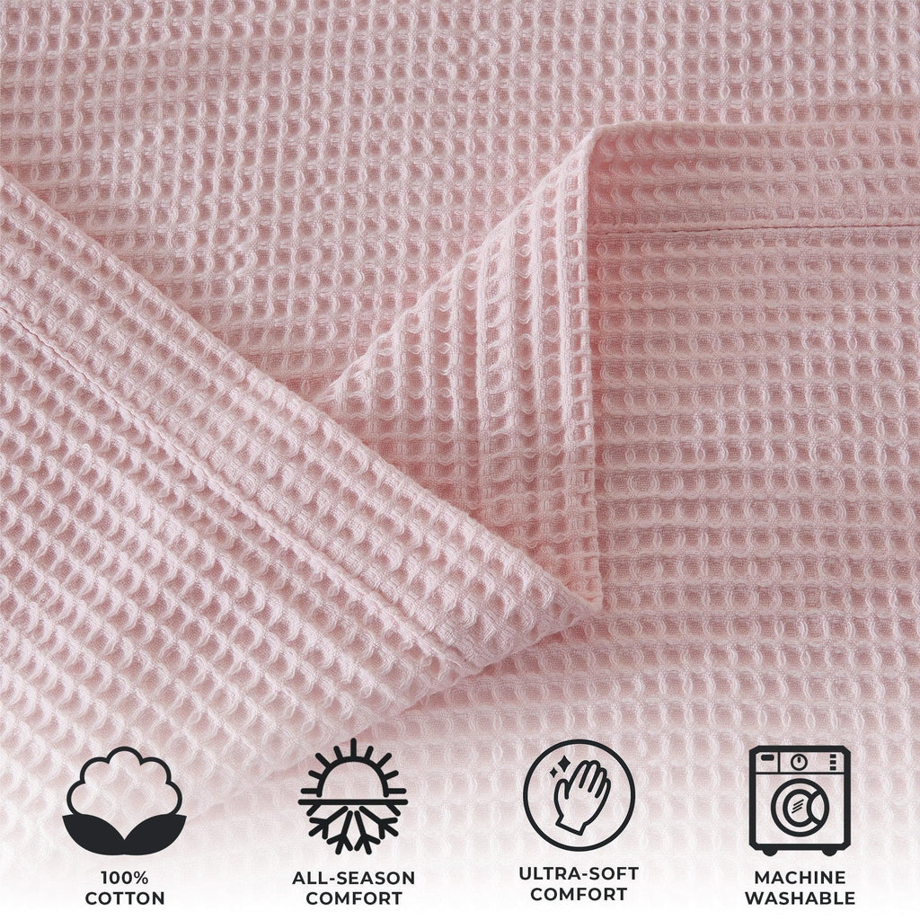 100% Cotton Waffle Weave Blanket - Mikala, photo 4 of 70