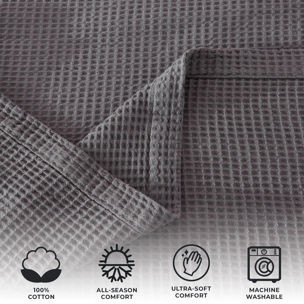 100% Cotton Waffle Weave Blanket - Mikala, photo 9 of 70