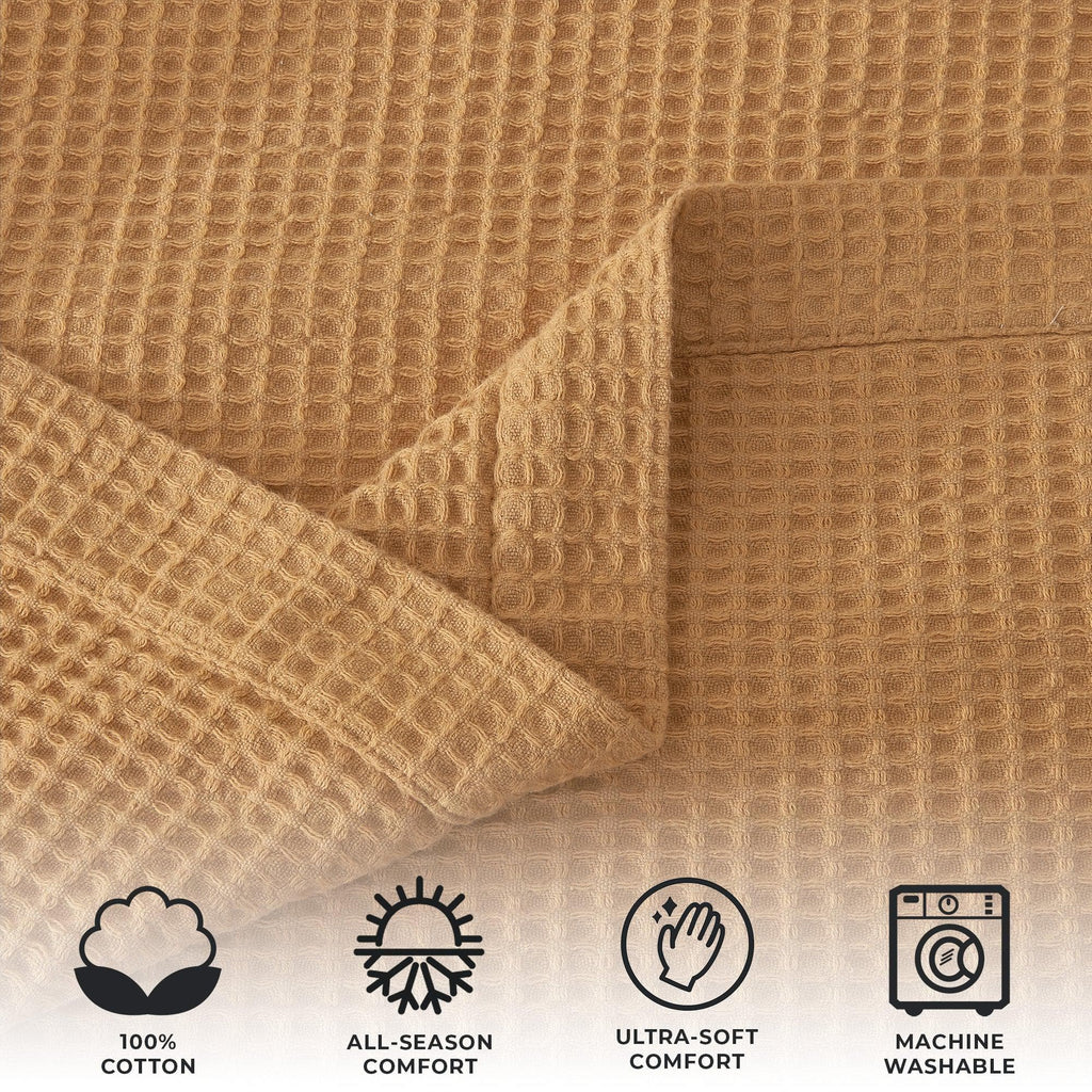 100% Cotton Waffle Weave Blanket - Mikala, photo 24 of 70