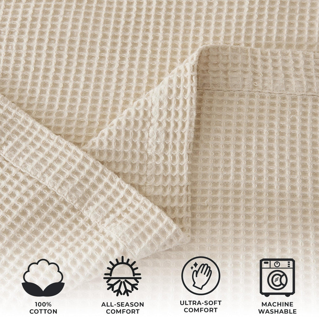 100% Cotton Waffle Weave Blanket - Mikala, photo 34 of 70