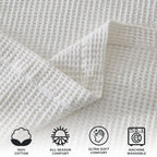 100% Cotton Waffle Weave Blanket - Mikala, photo 39 of 70