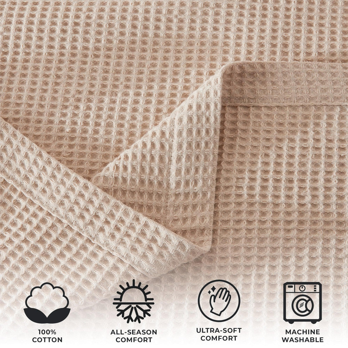 100% Cotton Waffle Weave Blanket - Mikala, photo 44 of 70