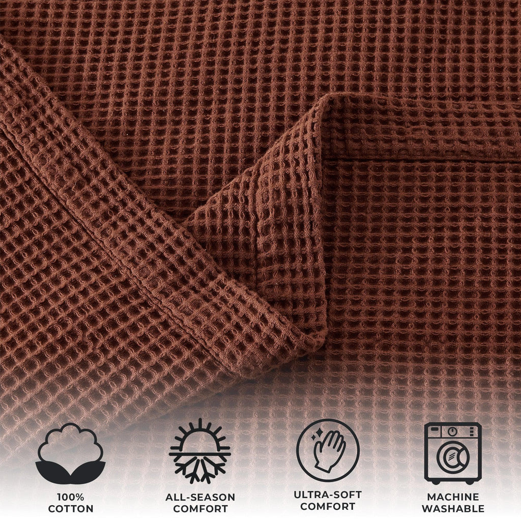 100% Cotton Waffle Weave Blanket - Mikala, photo 49 of 70