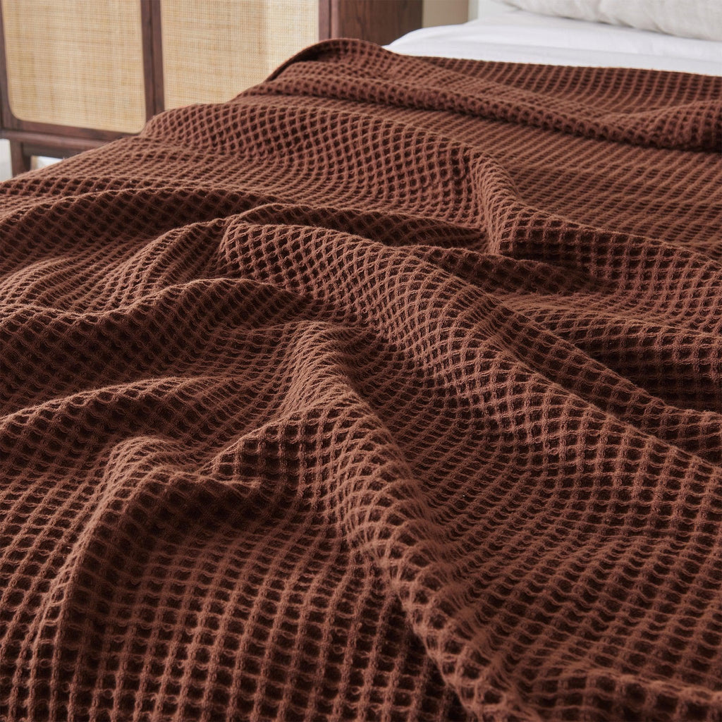 100% Cotton Waffle Weave Blanket - Mikala, photo 47 of 70