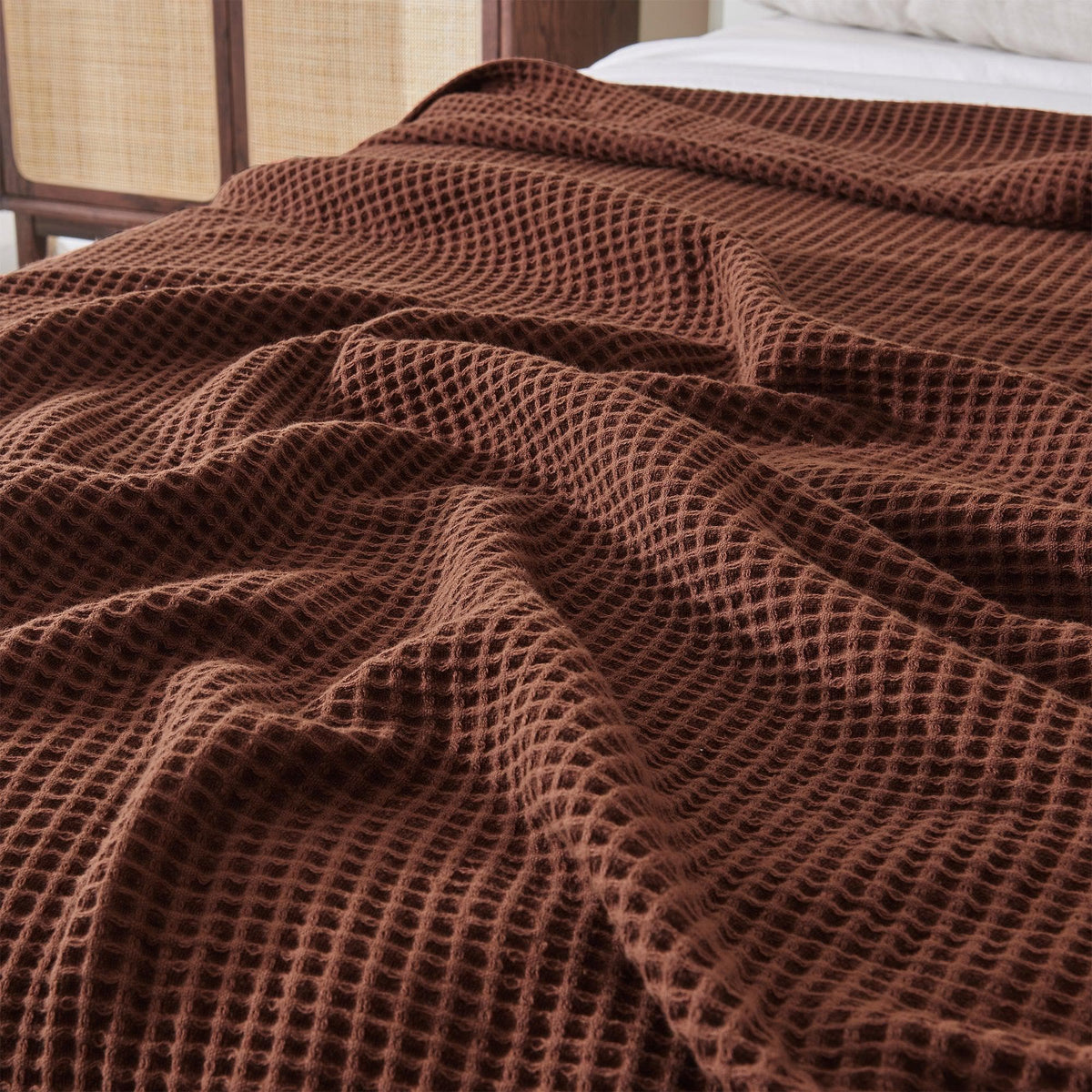 100% Cotton Waffle Weave Blanket - Mikala, photo 47 of 70