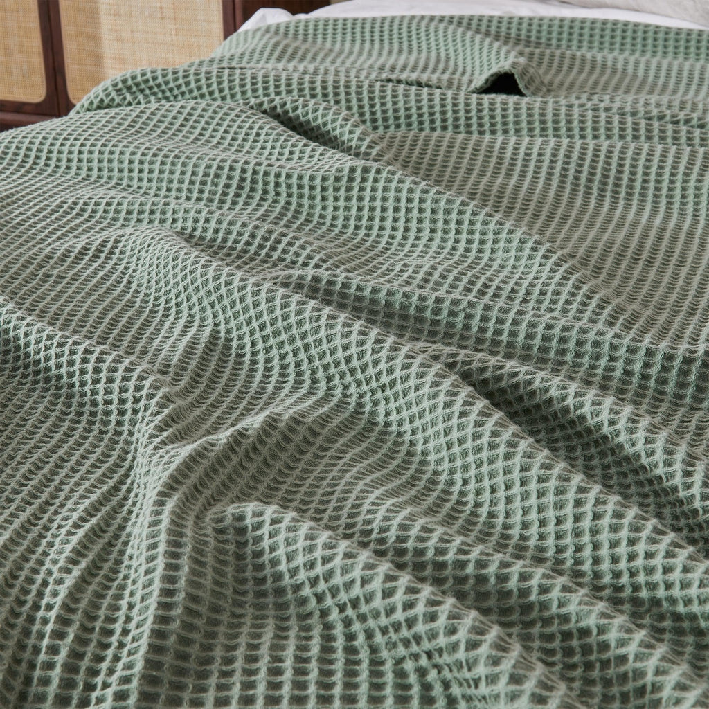 100% Cotton Waffle Weave Blanket - Mikala, photo 52 of 70