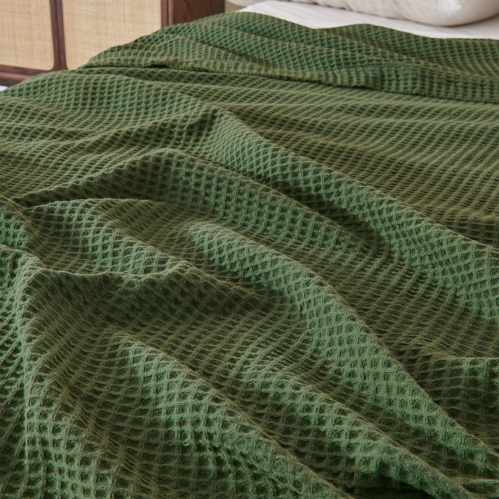 100% Cotton Waffle Weave Blanket - Mikala, photo 57 of 70