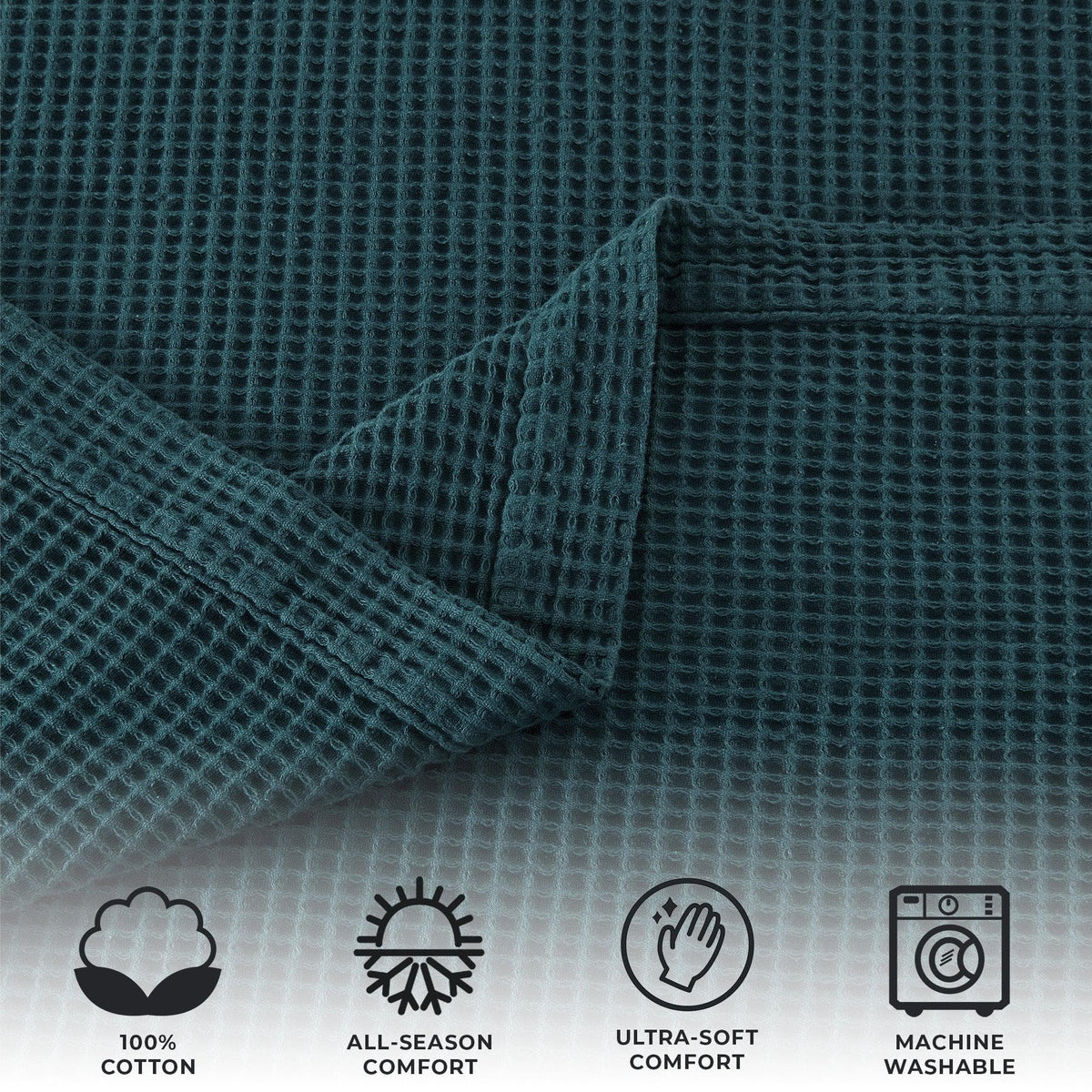 100% Cotton Waffle Weave Blanket - Mikala, photo 64 of 70