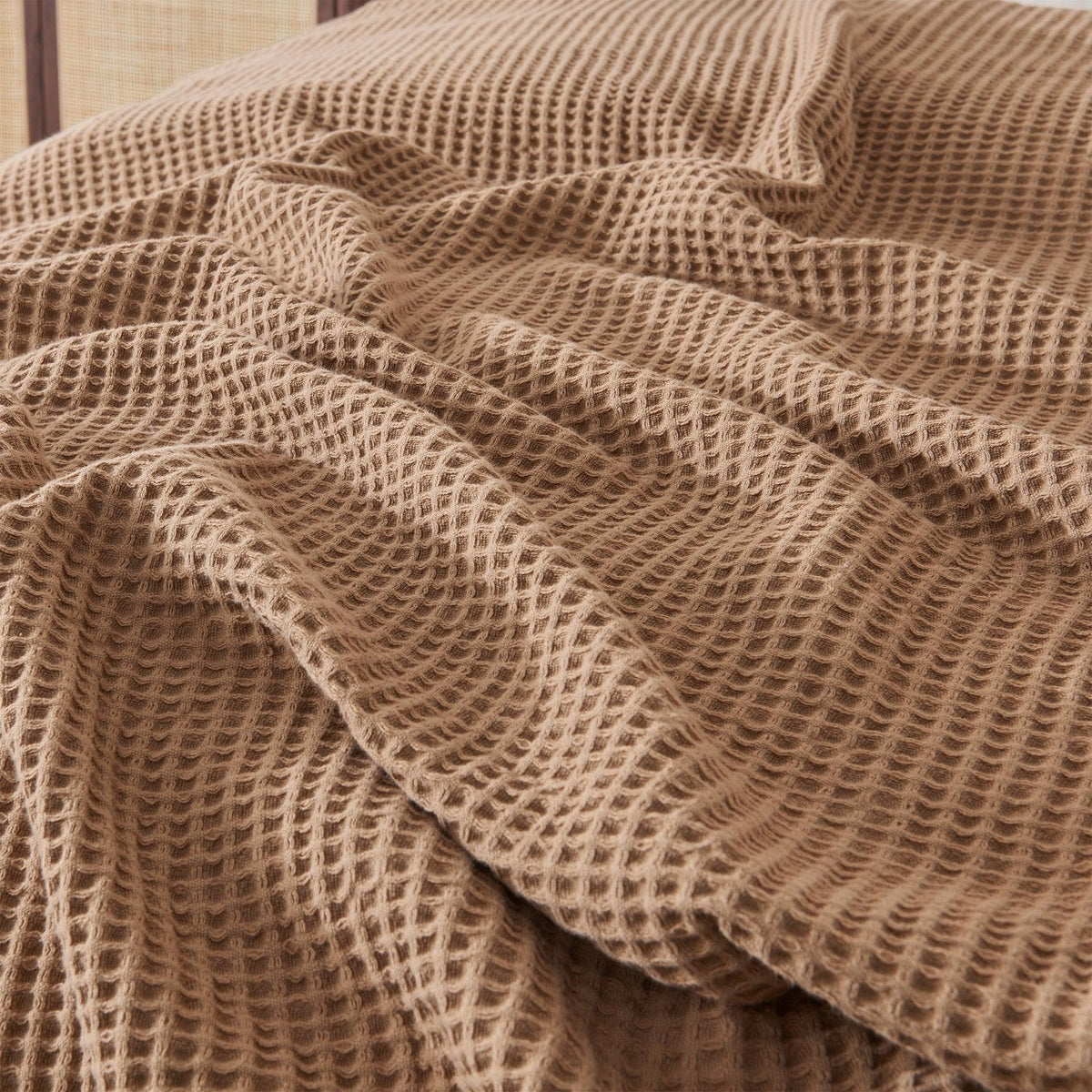 100% Cotton Waffle Weave Blanket - Mikala, photo 67 of 70