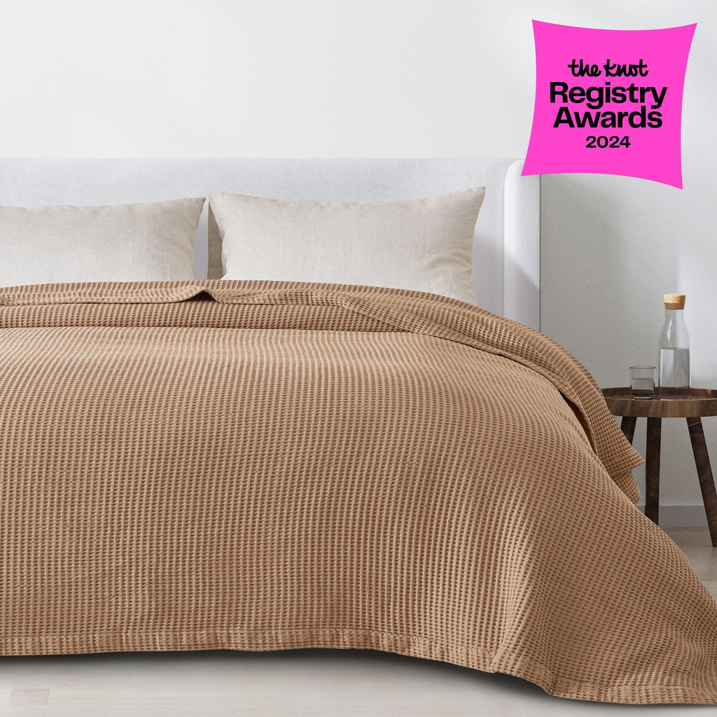 100% Cotton Waffle Weave Blanket - Mikala, photo 66 of 70