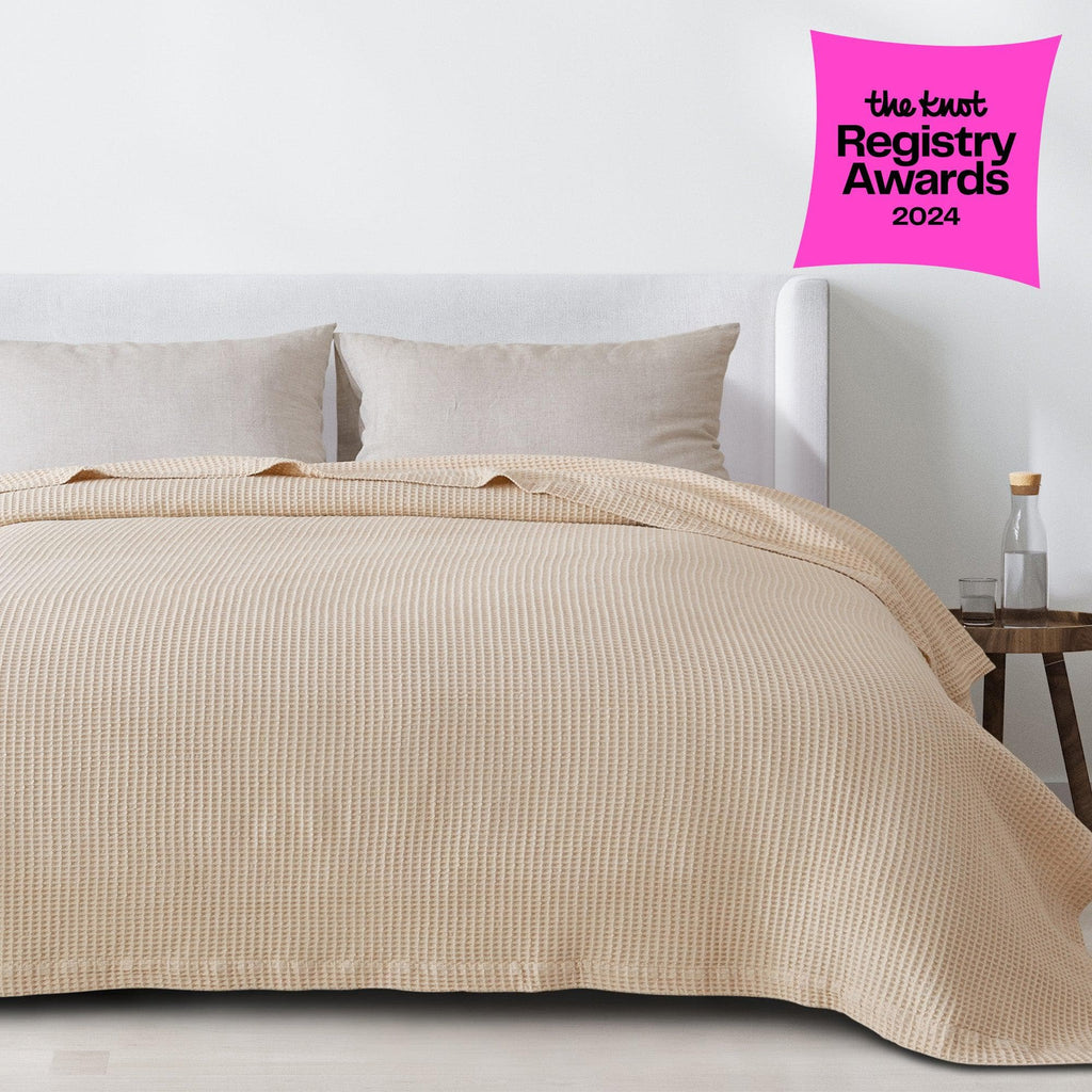 100% Cotton Waffle Weave Blanket - Mikala, photo 41 of 70
