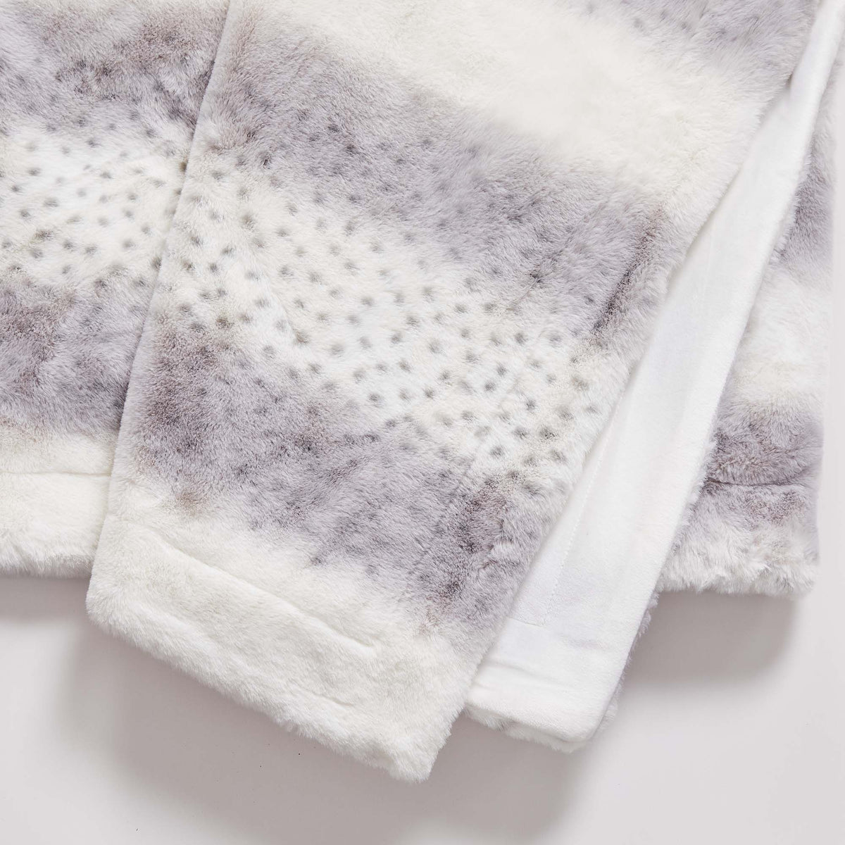 Faux Fur Printed Throw Blanket - Aaliyah Collection, photo 8 of 18