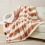 Faux Fur Printed Throw Blanket - Aaliyah Collection, photo 15 of 18