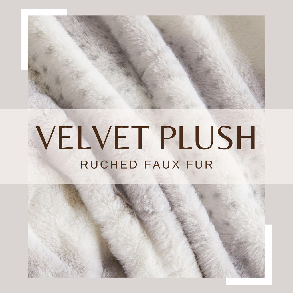 Faux Fur Printed Throw Blanket - Aaliyah Collection, photo 10 of 18