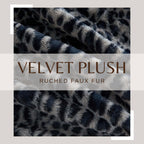 Faux Fur Printed Throw Blanket - Aaliyah Collection, photo 4 of 18