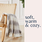 Faux Fur Printed Throw Blanket - Aaliyah Collection, photo 11 of 18