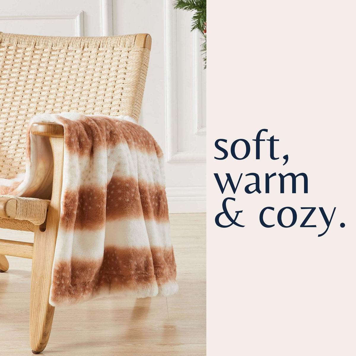 Faux Fur Printed Throw Blanket - Aaliyah Collection, photo 17 of 18