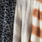 Faux Fur Printed Throw Blanket - Aaliyah Collection, photo 6 of 18