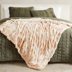 Ruched Faux Fur Throw Blanket - Alondra, photo 32 of 43