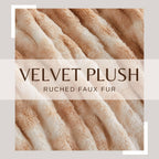 Ruched Faux Fur Throw Blanket - Alondra, photo 35 of 43