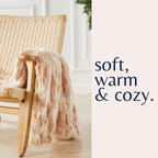 Ruched Faux Fur Throw Blanket - Alondra, photo 36 of 43