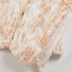 Ruched Faux Fur Throw Blanket - Alondra, photo 39 of 43