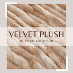 Ruched Faux Fur Throw Blanket - Alondra, photo 41 of 43