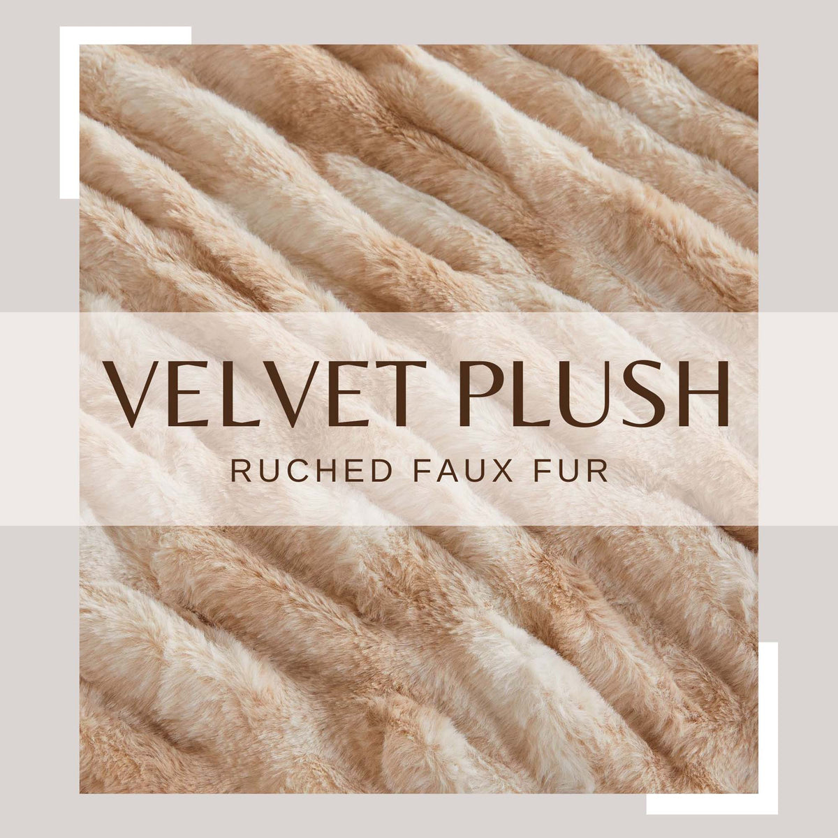 Ruched Faux Fur Throw Blanket - Alondra, photo 41 of 43