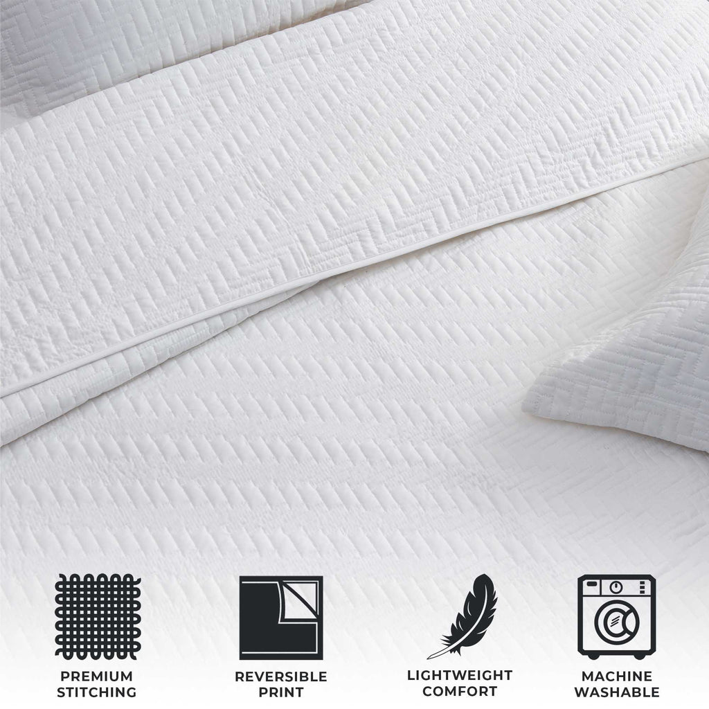 Herringbone Stitched Quilt - Louise Collection, photo 3 of 15