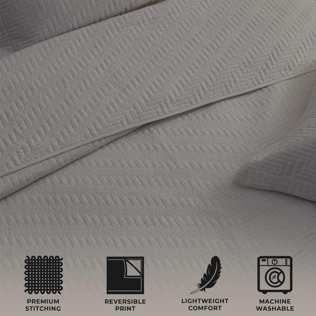 Herringbone Stitched Quilt - Louise Collection, photo 8 of 15