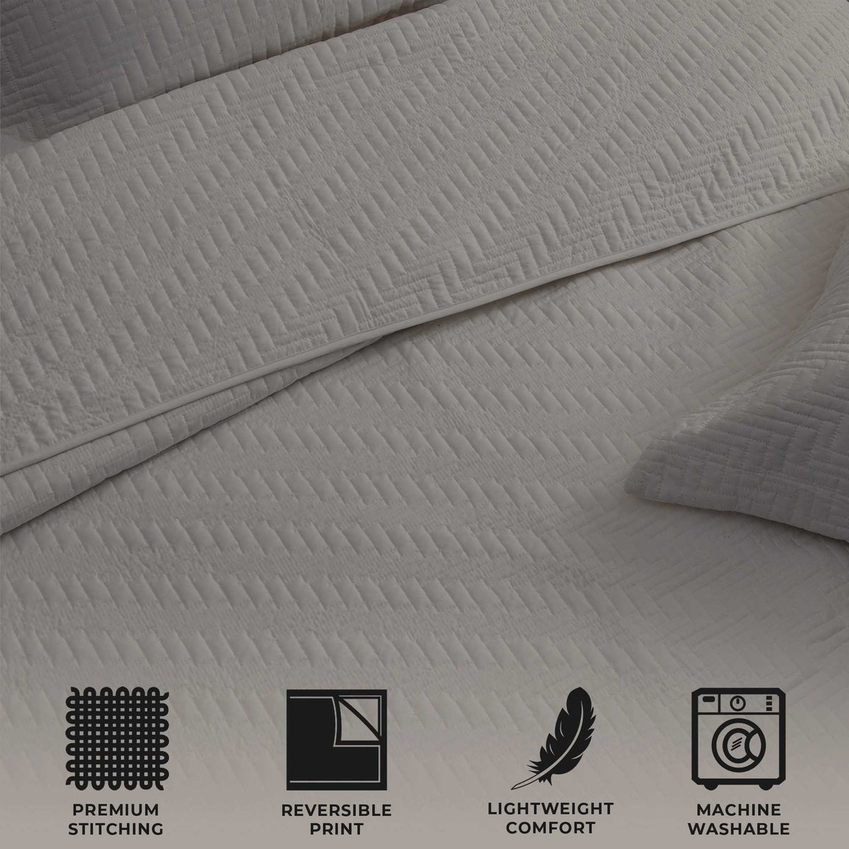 Herringbone Stitched Quilt - Louise Collection, photo 8 of 15