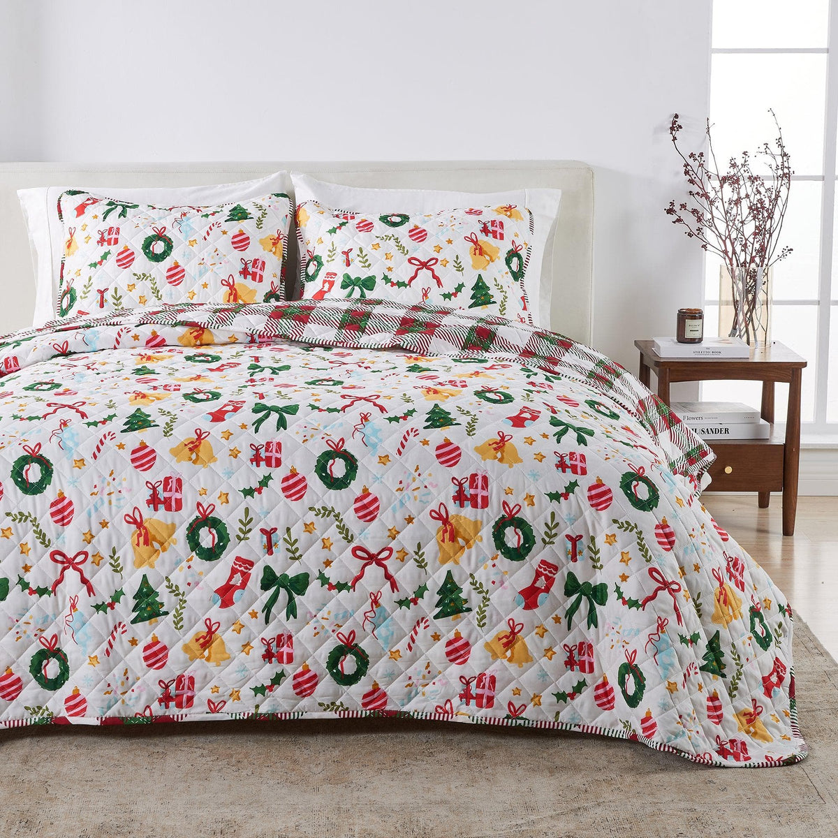 Colorful Holiday Quilt Set - Midnight Magic, photo 19 of 42