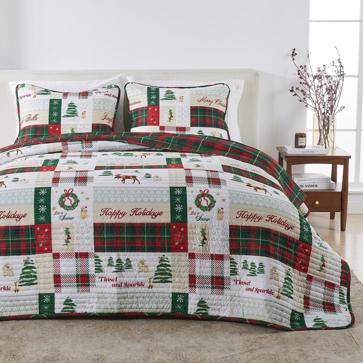 Colorful Holiday Quilt Set - Midnight Magic, photo 7 of 42