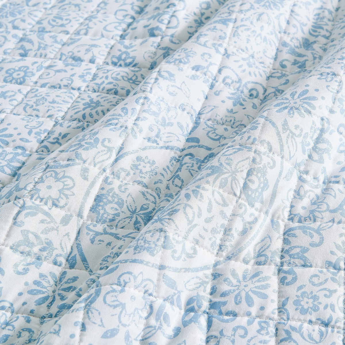 Floral Medallion Printed Microfiber Quilt Set - Kaleigh Collection, photo 10 of 10