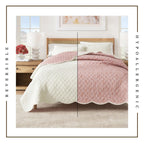 Floral Print & Scalloped Edge Cotton Quilt Set - Sandie, photo 9 of 12