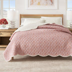 Floral Print & Scalloped Edge Cotton Quilt Set - Sandie, photo 7 of 12