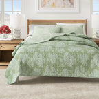 Floral Printed Cotton Quilt Set - Corin Collection, photo 6 of 15