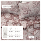 Floral Printed Cotton Quilt Set - Corin Collection, photo 4 of 15