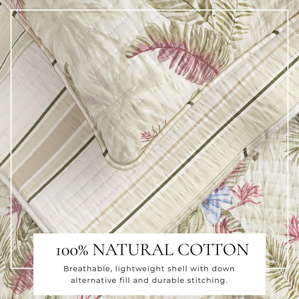 Floral Printed Cotton Quilt Set - Mendocino Collection, photo 8 of 12