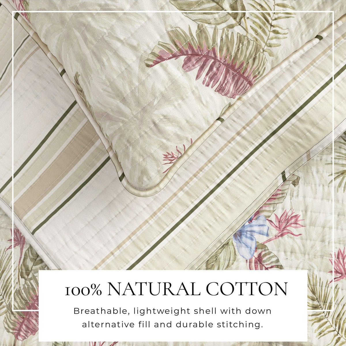 Floral Printed Cotton Quilt Set - Mendocino Collection, photo 8 of 12
