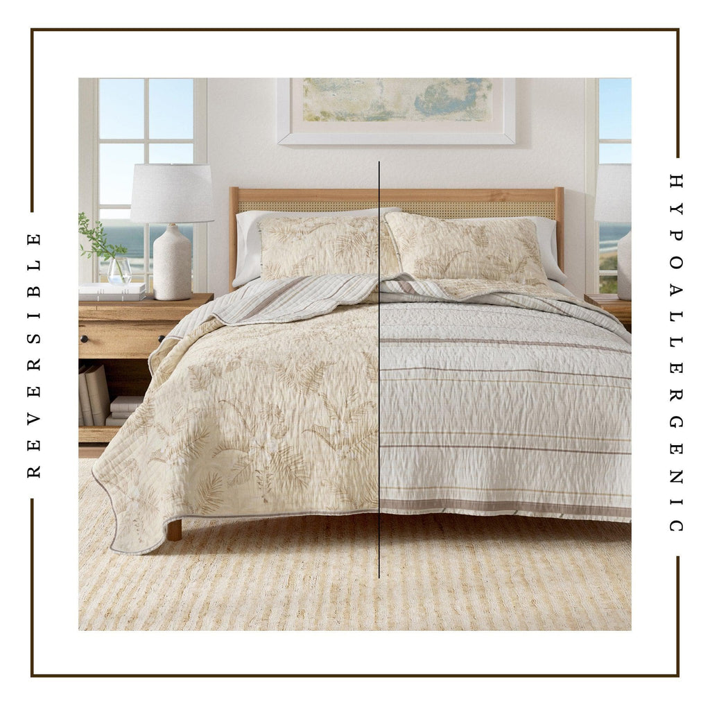 Floral Printed Cotton Quilt Set - Mendocino Collection, photo 3 of 12