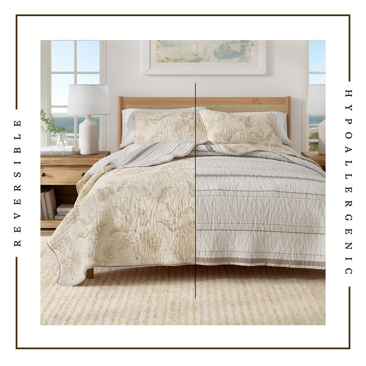 Floral Printed Cotton Quilt Set - Mendocino Collection, photo 3 of 12
