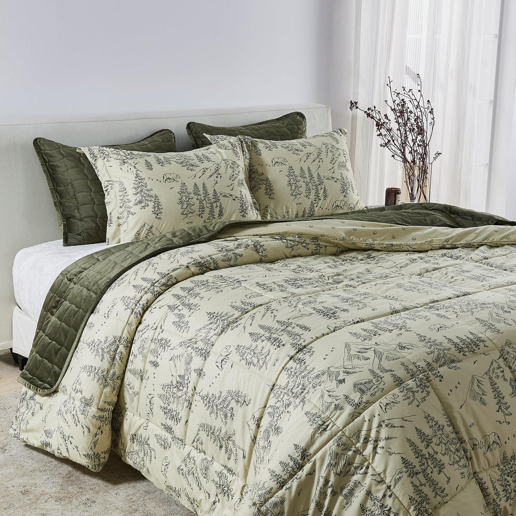 Reversible Christmas Comforter and Sham Set - Holiday Lodge, photo 6 of 120