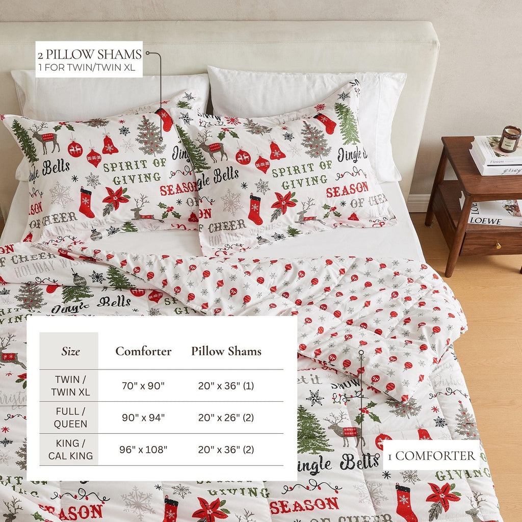 Reversible Christmas Comforter and Sham Set - Holiday Lodge, photo 11 of 120